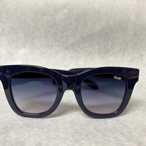 Quay Australia After Hours Sunglasses Navy Blue Pink Fade Square Sunnies main image 7